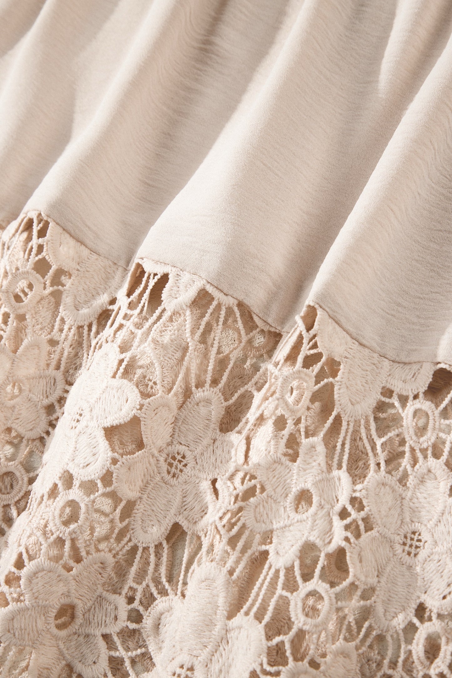Ivory Lace Hem Halter Maxi Dress