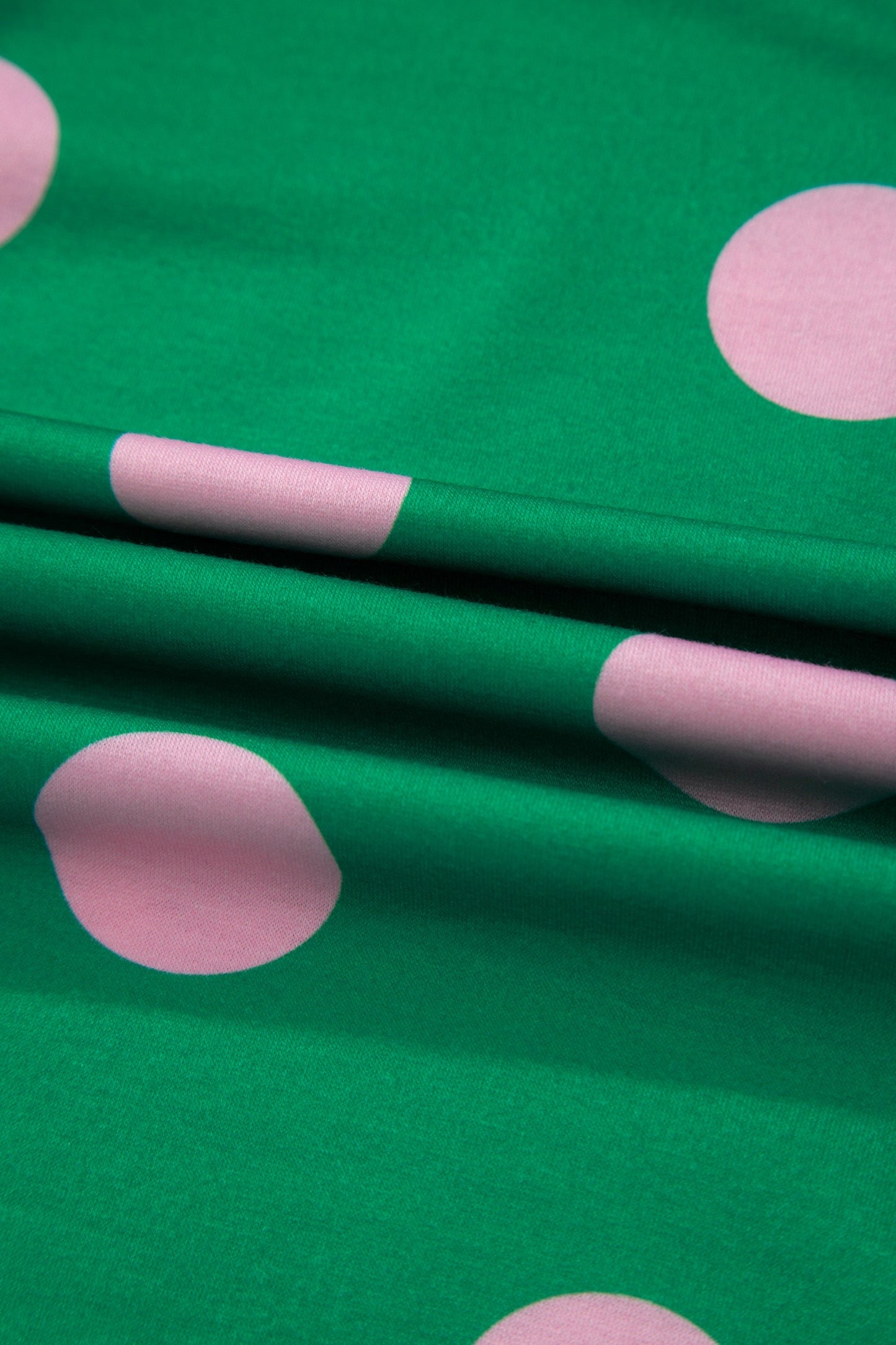 Green & Pink Polka Dot V-Notch Top & Drawstring Shorts Set