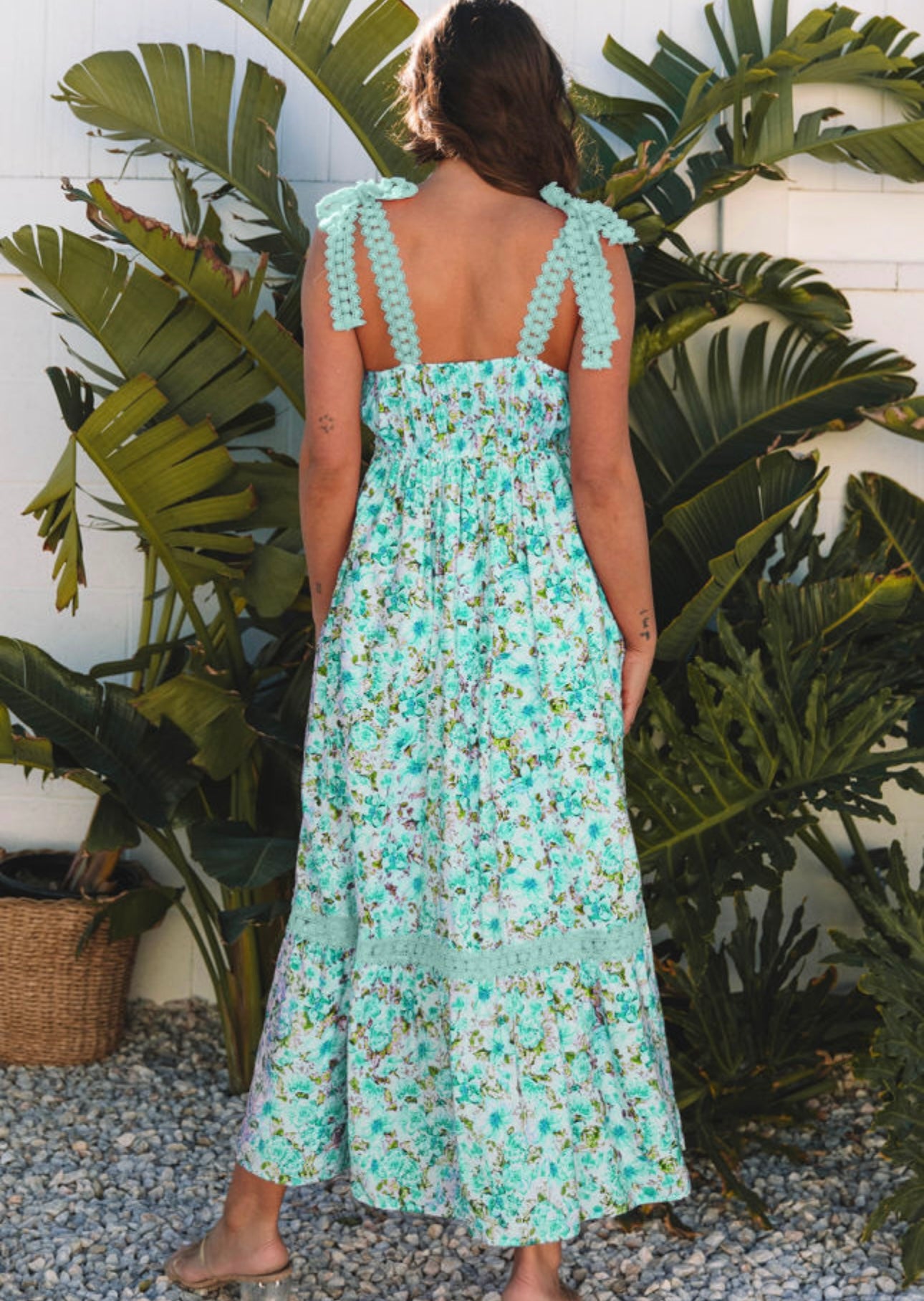 Tropical Petals Tiered Sundress