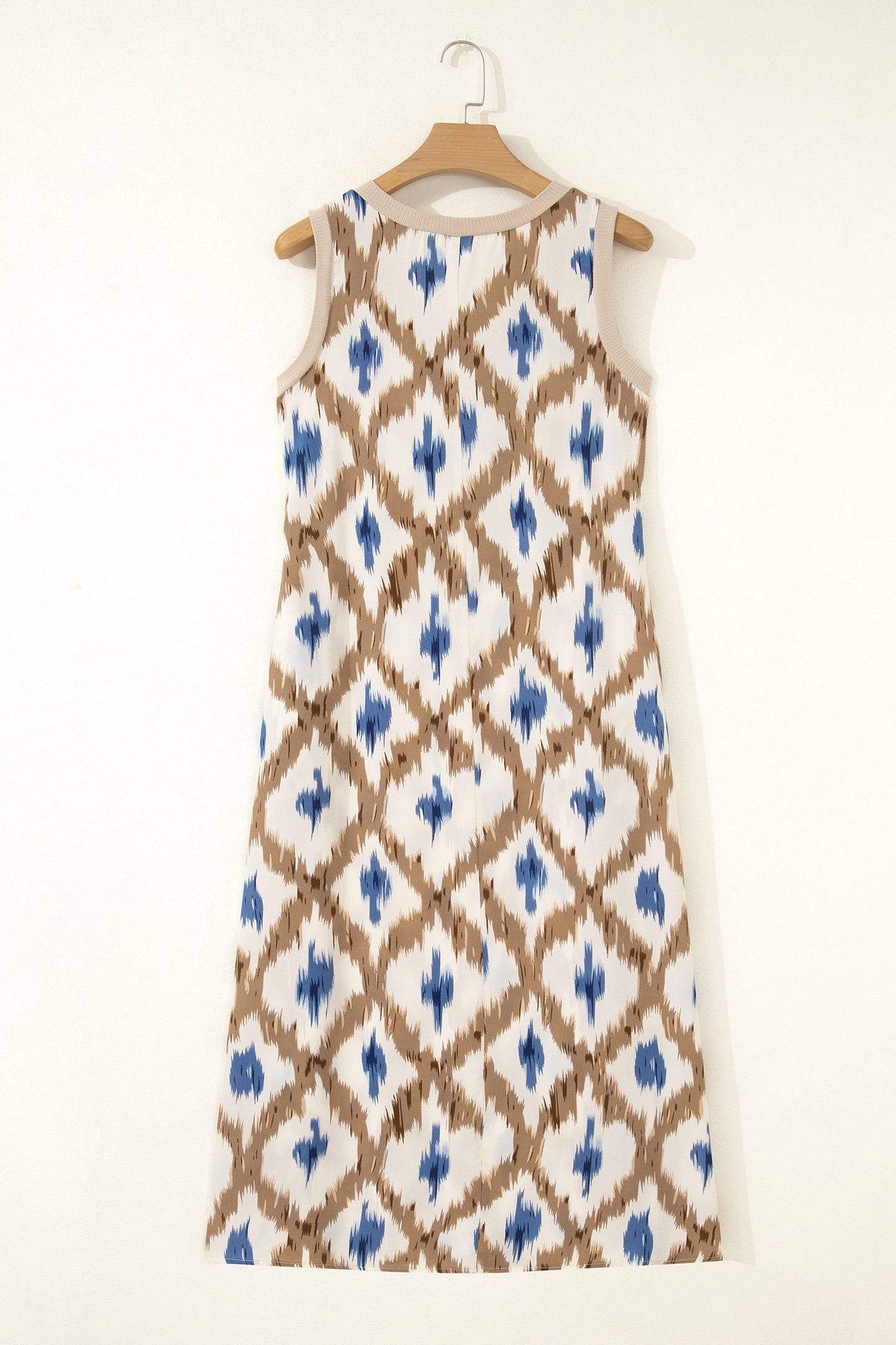 Boho Diamond Print Maxi Dress