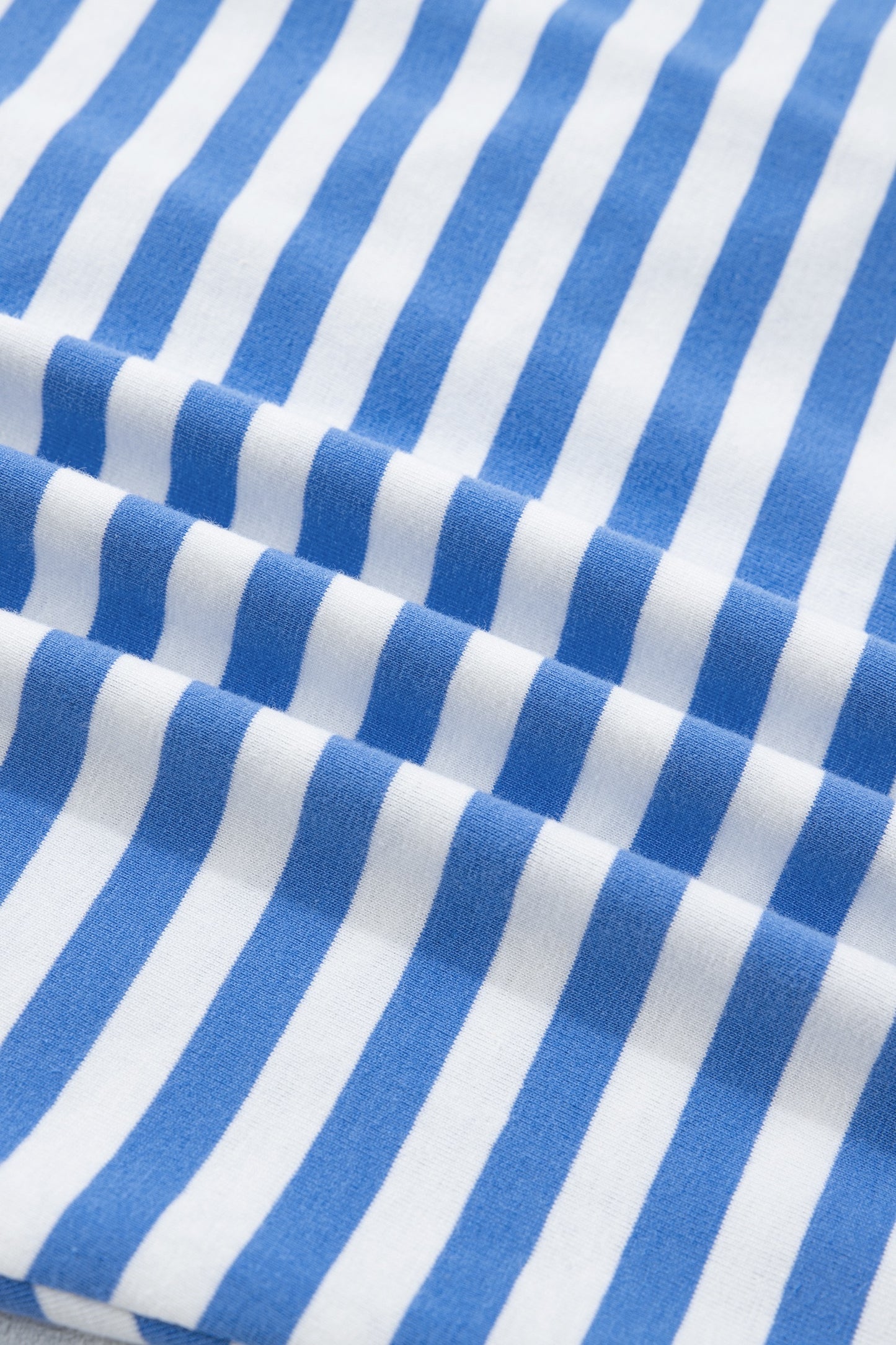 Blue Stripe Tie-Front T-Shirt Mini Dress