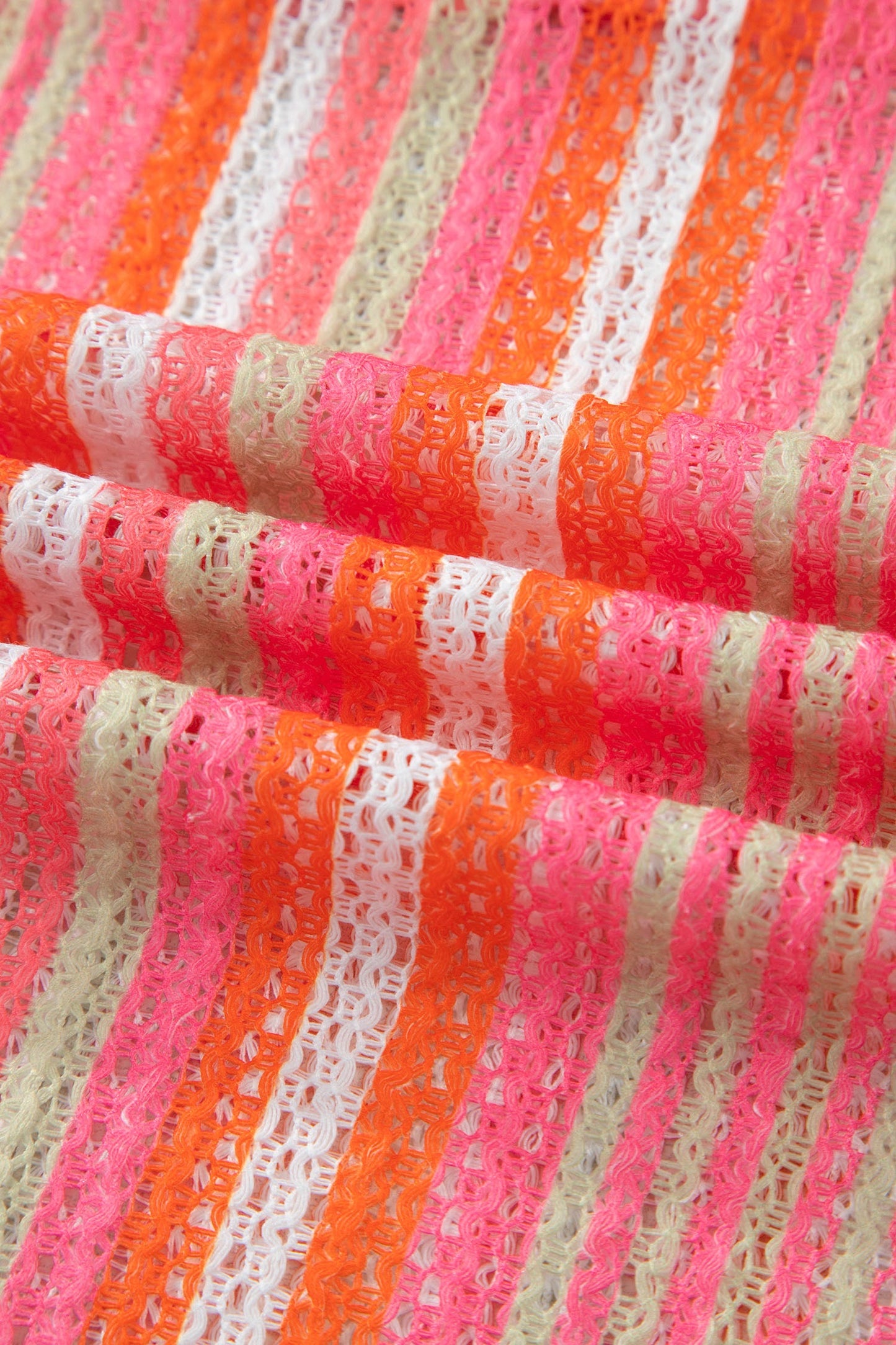 Open Back Pink Striped Maxi Dress
