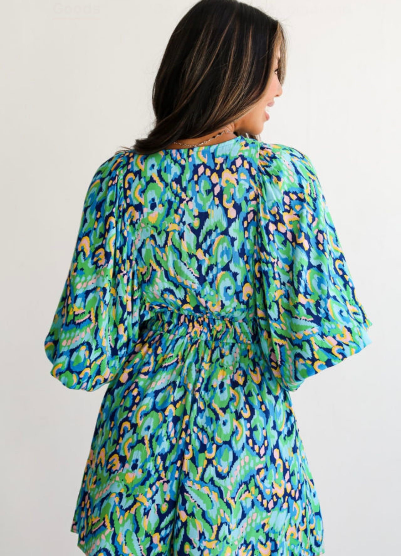 Ocean Mosaic Ruffle Romper