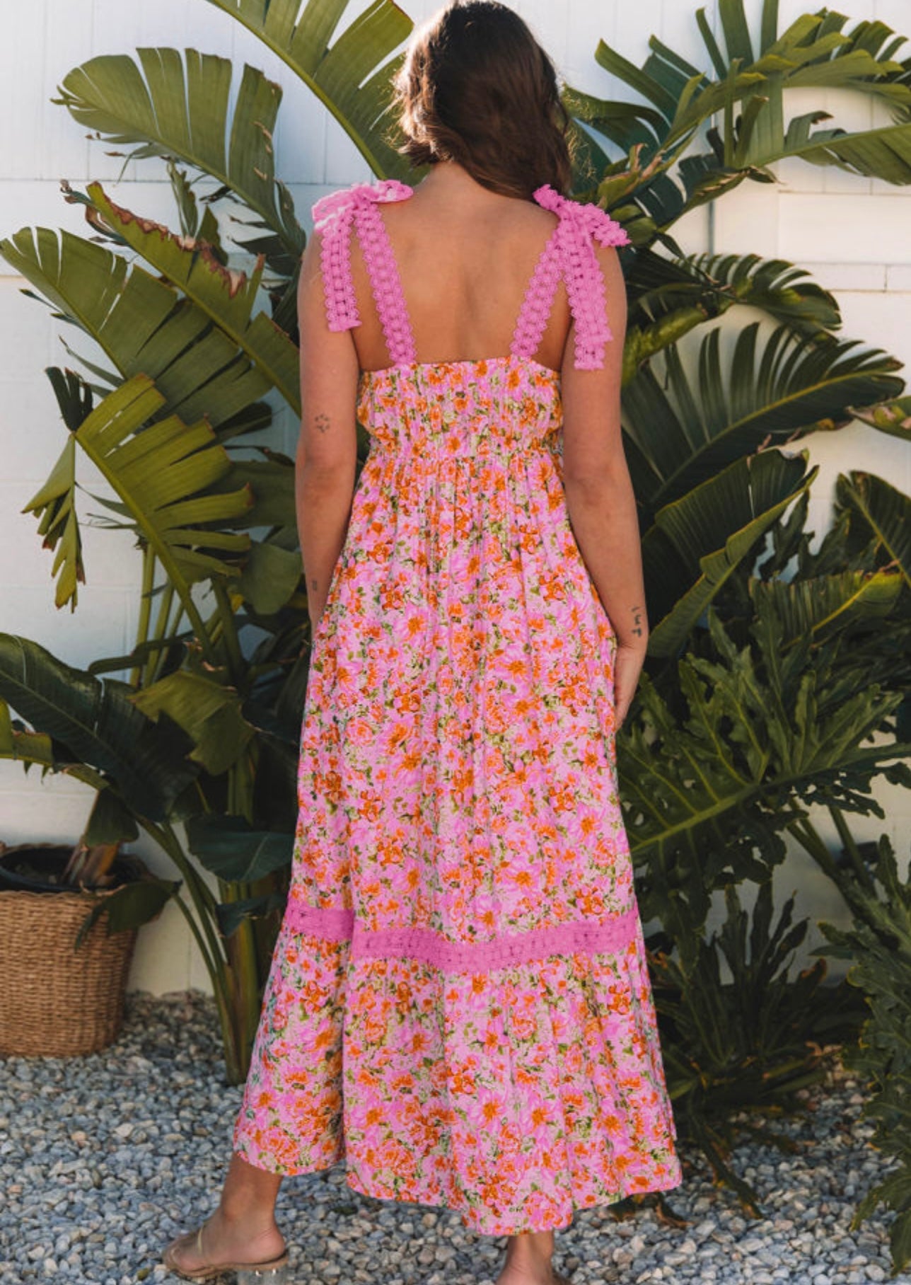 Tropical Petals Tiered Sundress