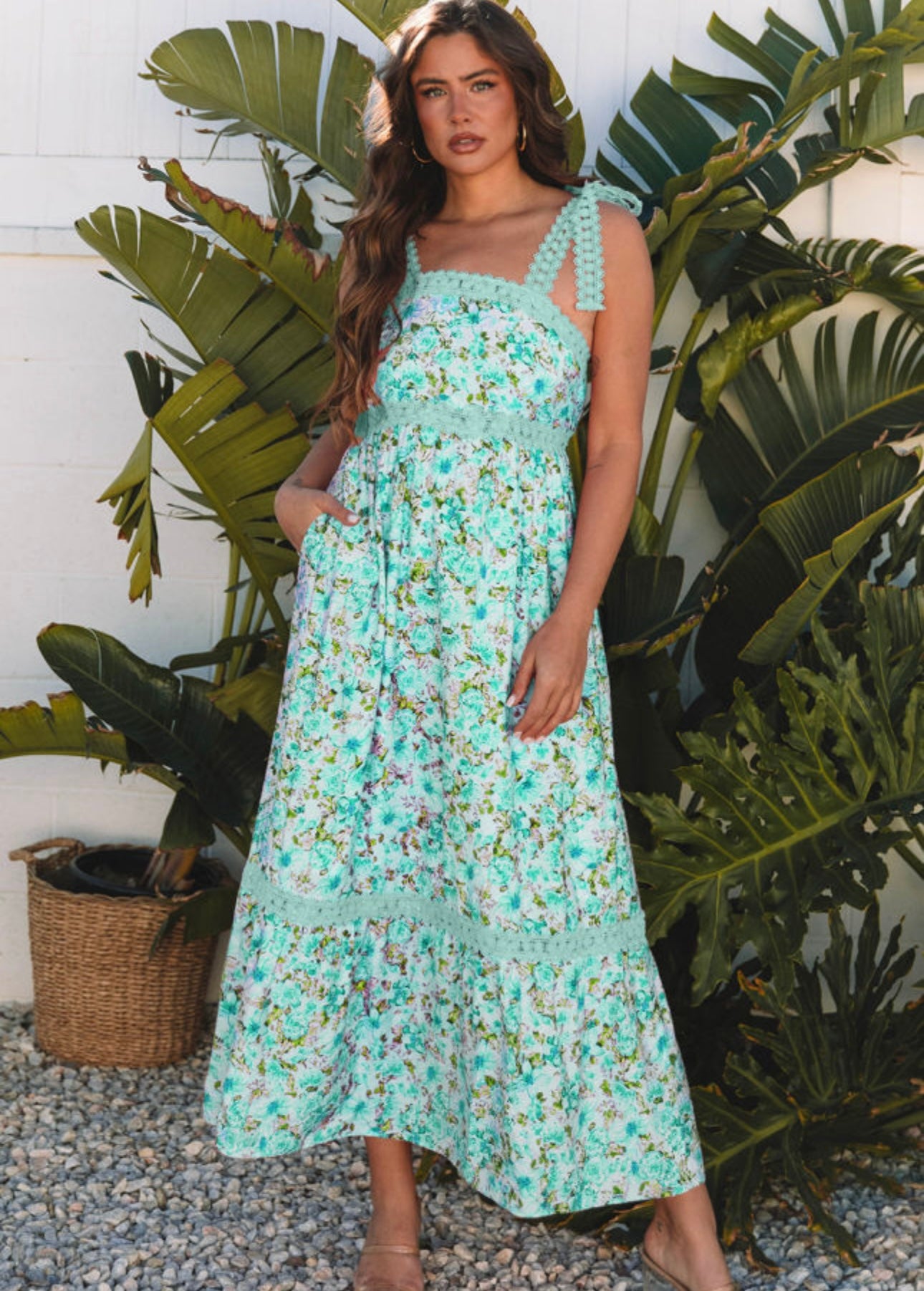 Tropical Petals Tiered Sundress