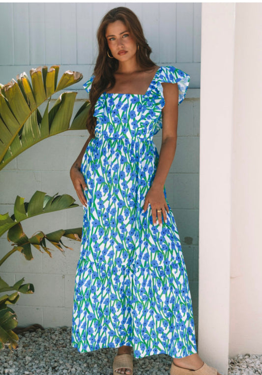 Smocked Floral Maxi Dress