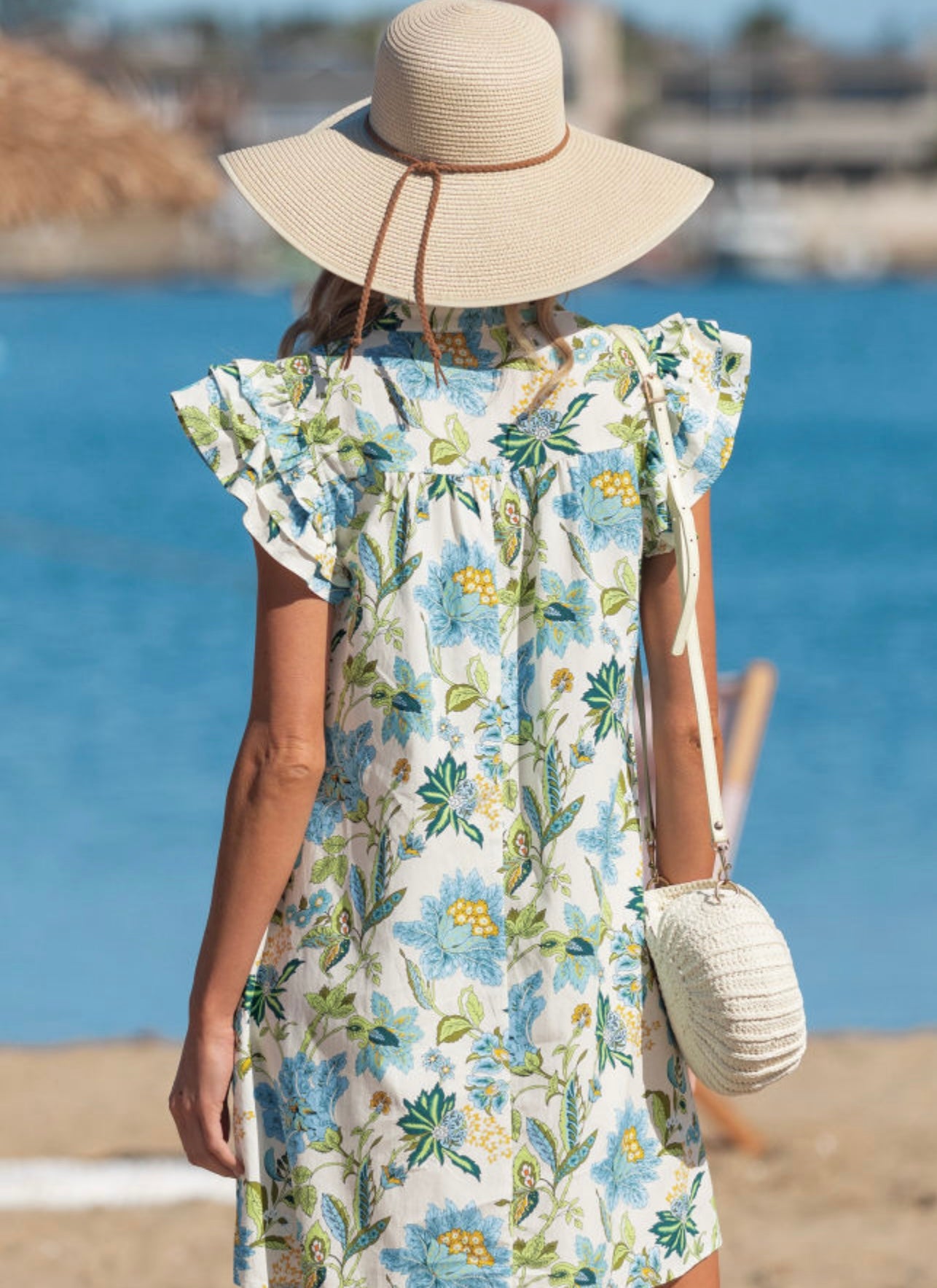 Seaside Bloom Ruffle Dress