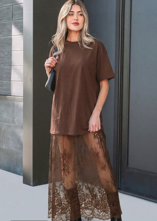 Rustic Lace Maxi Dress